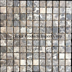 MST381- MOSAIC EMPERADOR DARK 1X1 TUMBLED - Mosaic Tile