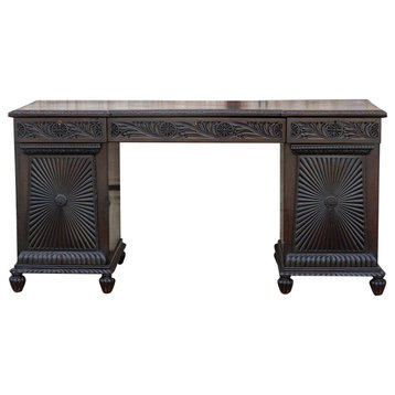 19th Century Carved Rosewood Colonial Sideboard