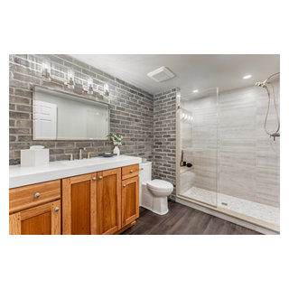 Spectacular Basement Renovation - Transitional - Bathroom ...