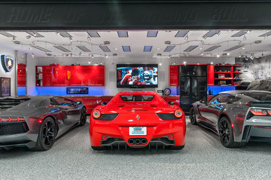 Large trendy attached garage photo in Vancouver