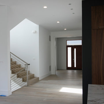75_Modern Stairway: White Oak & Stainless Steel Balustrade, McLean VA 22101