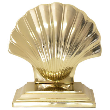 Shell Bookend/Doorstop, Polished, Polished