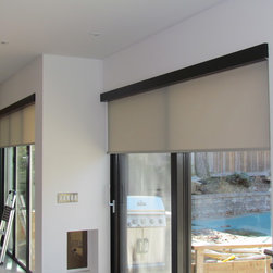 Motorized Sunscreen Roller Shades - Transitional Home - Oakville - Roller Shades