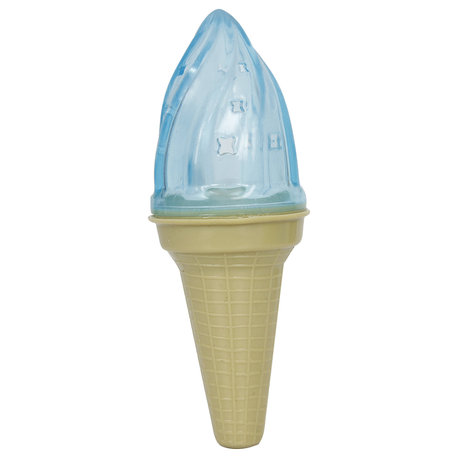 Ice Cream Cone Cooling Water Fillable And Freezable Rubberized Dog Chew, Blue