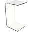 Modern C-Style Vertical Side Table in Clear