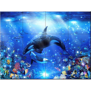 Ceramic Tile Mural Love Of Orcas Crl By Christian Lassen Beach Style Tile Murals By The Tile Mural Store Usa Houzz