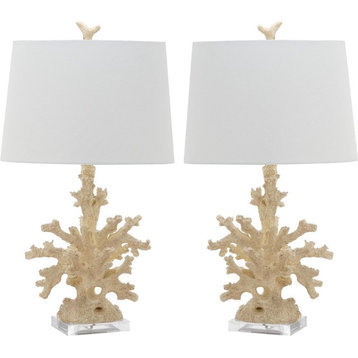 Coral Branch Table Lamp (Set of 2) - Creme