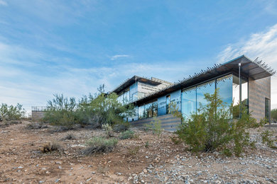 Southwest two-story metal exterior home photo in Phoenix