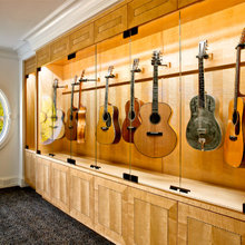 Cabinet with guitars