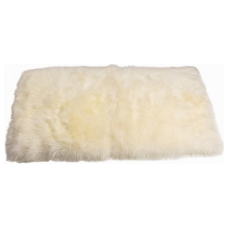 3' X 5' Natural Rectangular Sheepskin Area Rug