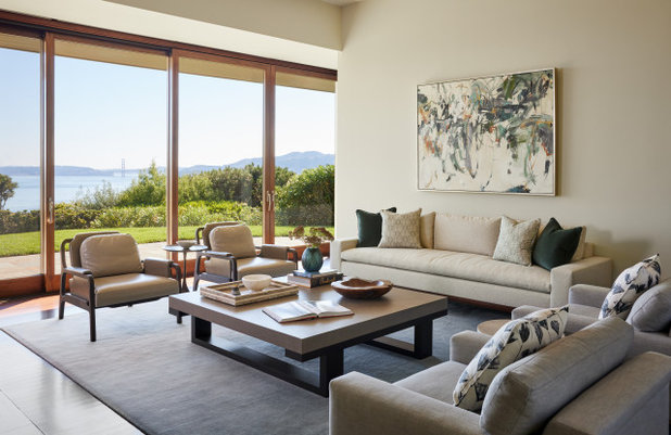 Transitional Living Room by Lane McNab Interiors