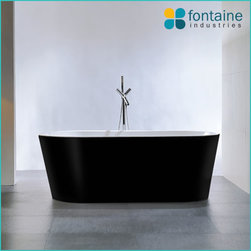 Harper 1500 Black Freestanding Bath - Bathtubs