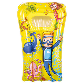 29" Yellow Underwater Sea World Inflatable Kick Board