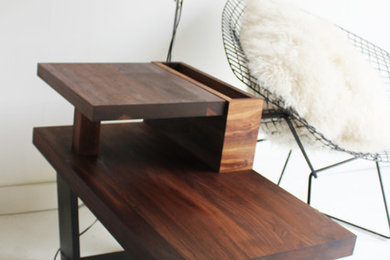 Bertu Side Table, Black Base Industrial - 0