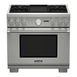 Thermador 36" Pro Grand Dual-fuel Range, Stainless Steel | PRD364JDGU - Gas Ranges And Electric Ranges