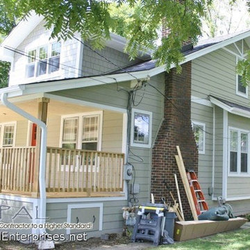 Andersen Double-Hung Windows, Monterey Taupe James Hardie Siding, Alside Gutters