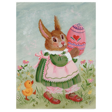 Beverly Johnston 'Bunny In Dress' Canvas Art, 18"x24"