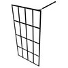 vidaXL Shower Enclosure Walk-in Shower Screen Frosted Tempered Glass 39.4"x76.8"