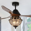 52 in Vintage Ceiling Fan with Remote Control in Brown