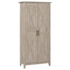 Pemberly Row Kitchen Pantry Cabinet in Washed Gray - Engineered Wood