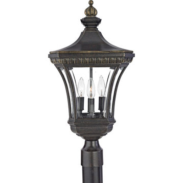 Quoizel DE9256 Devon 3 Light 23" Tall Post Lantern - Imperial Bronze