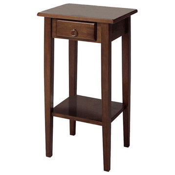 Regalia Accent Table With Drawer, Shelf