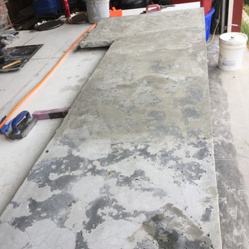 Making of Chisel Edge Concrete Countertop