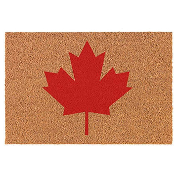 Coir Doormat Maple Leaf (24" x 16" Small)