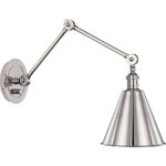 Robert Abbey - Robert Abbey S2418 Alloy - One Light Wall Sconce - Cord Color: Silver  Shade IncluAlloy One Light Wall Polished Nickel Meta *UL Approved: YES Energy Star Qualified: n/a ADA Certified: n/a  *Number of Lights: Lamp: 1-*Wattage:60w A bulb(s) *Bulb Included:No *Bulb Type:A *Finish Type:Polished Nickel