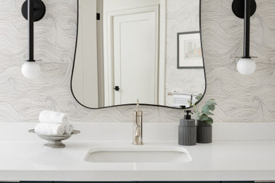Example of a transitional bathroom design in Other