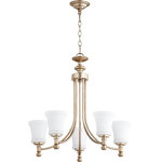 Quorum - Quorum 6122-5-60 Rossington - Five Light Chandelier - Shade Included: TRUE* Number of Bulbs: 5*Wattage: 60W* BulbType: Medium Base* Bulb Included: No