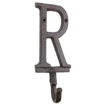 Cast Iron Letter R Alphabet Wall Hook 6''