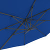 11.5' UV Resistant Deluxe Offset Cobalt Blue Patio Umbrella, Base