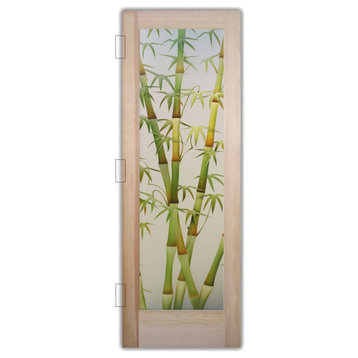 Interior Prehung Door or Interior Slab Door - Bamboo Shoots II Green -...