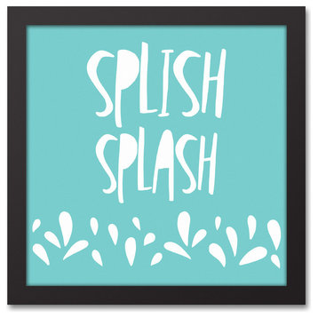 Splish Splash 12x12 Black Framed Canvas