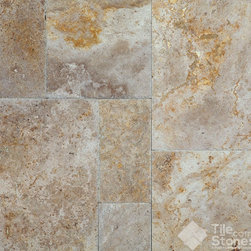 Travertine Paver | Sierra Rustic | 1 1/4" |  3cm | Tumbled | Versailles Pattern - Wall And Floor Tile