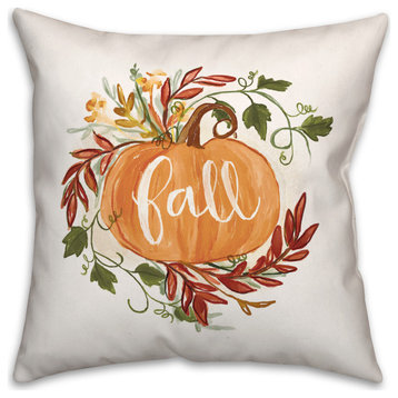 Fall Pumpkin Vine 16x16 Spun Poly Pillow