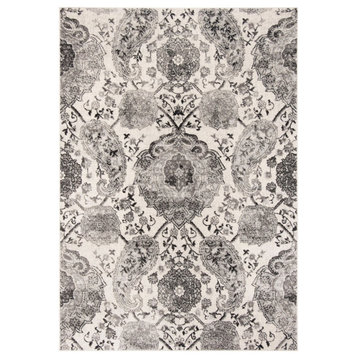 Safavieh Madison Mad600D Damask Rug, Cream and Silver, 11'0"x11'0" Square