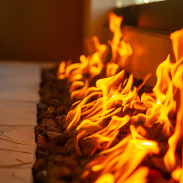 Unique Fire Feature Installation and Flame