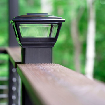 Balcony Deck - Distinction Collection Rustic Walnut and CP315 Composite Railing
