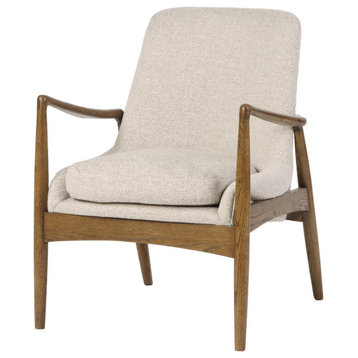 Eamon Accent Chair, Cream and Brown