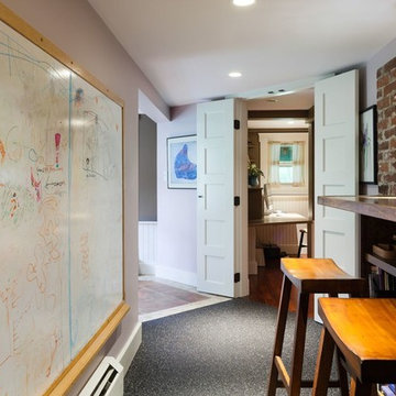 Multi-Use Home Office and Creative Workspace with Built-In Desk – North Shore MA