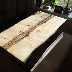 Slab Dining Table and Bench - Dining Sets