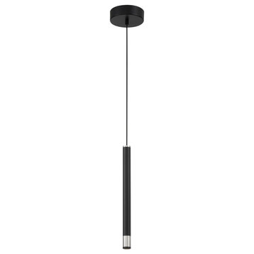 George Kovacs Wand LED Mini Pendant P5409-691-L, Coal With Brushed Nickel