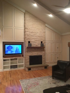 Stacked Stone Fireplace To Ceiling Or Not For Great Room