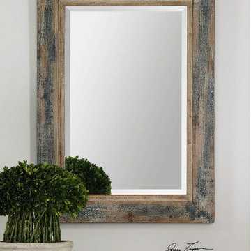 Uttermost Bozeman Mirror in Distressed Blue