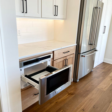 Ivory Painted and Maple Pecan Kitchen Design in Bettendorf, Iowa