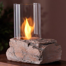 Red Rock Gel Tabletop Fireplace - Tabletop Fireplaces