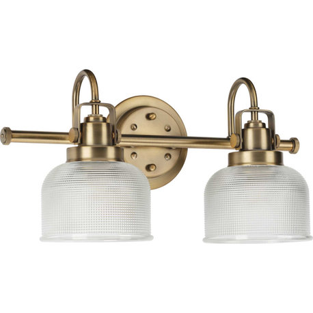 Archie 2 Light Bath & Vanity in Vintage Brass (P2991-163)