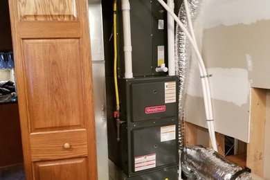 Before and after complete furnace installation